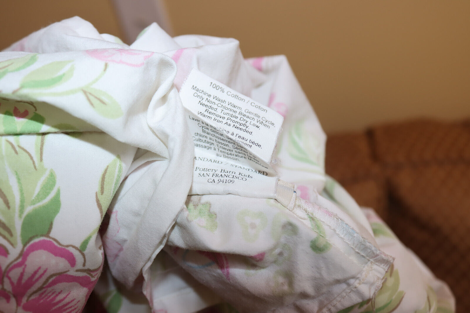 Pottery Barn Kids Cherry Blossom Standard Pillowcase pink Asian Pagoda - Fresh Stock Dated February 2026