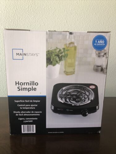 Mainstays Lightweight Adjustable Single Burner Kitchen Stove Top - Fresh Stock Dated December 2025