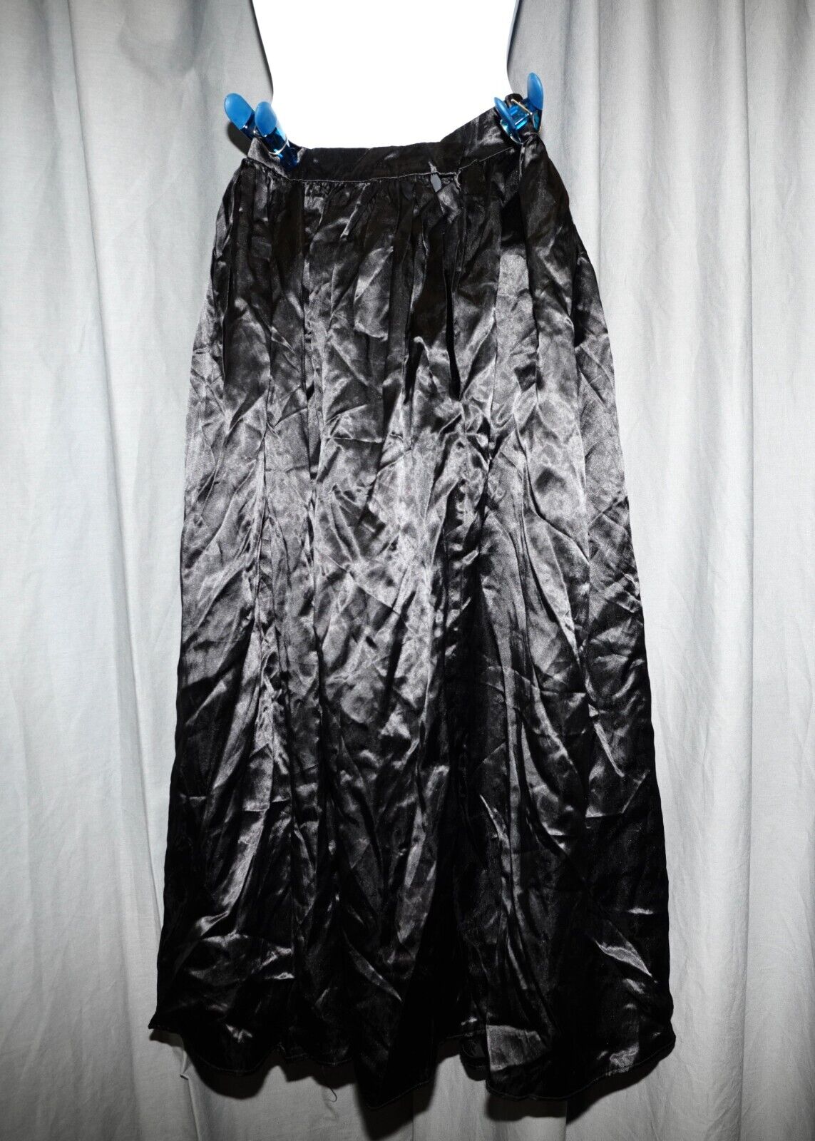 Vintage long satin skirt glossy slippery silky satiny slick geek W 28 - Fresh Stock Dated March 2026