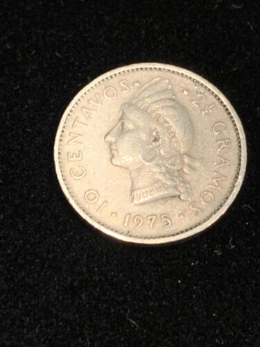 Dominican Republic 1975 10 CENTAVOS Coin with Liberty Indian & Coat of Arms - Fresh Stock Dated February 2026