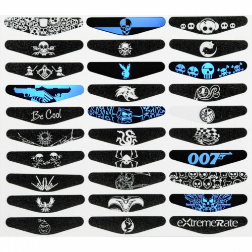 60 Pcs Light Bar Decal Stickers Reusable Decals Skin for PS4 Slim Pro Controller - Fresh Stock Dated December 2025
