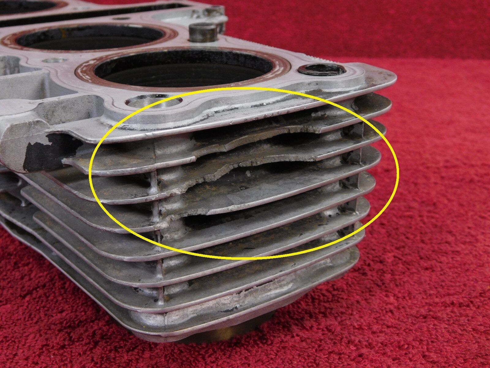 CYLINDER w/PISTONS 84-85 FJ1100 FJ 1100 engine block / jug / barrel * piston set - Fresh Stock Dated February 2026