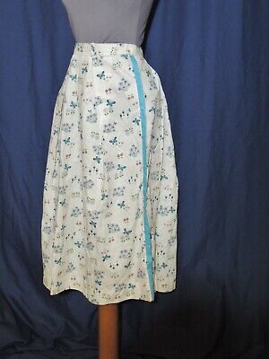 1950's White Butterfly Print Cotton Skirt w- 29  MED - Fresh Stock Dated February 2026