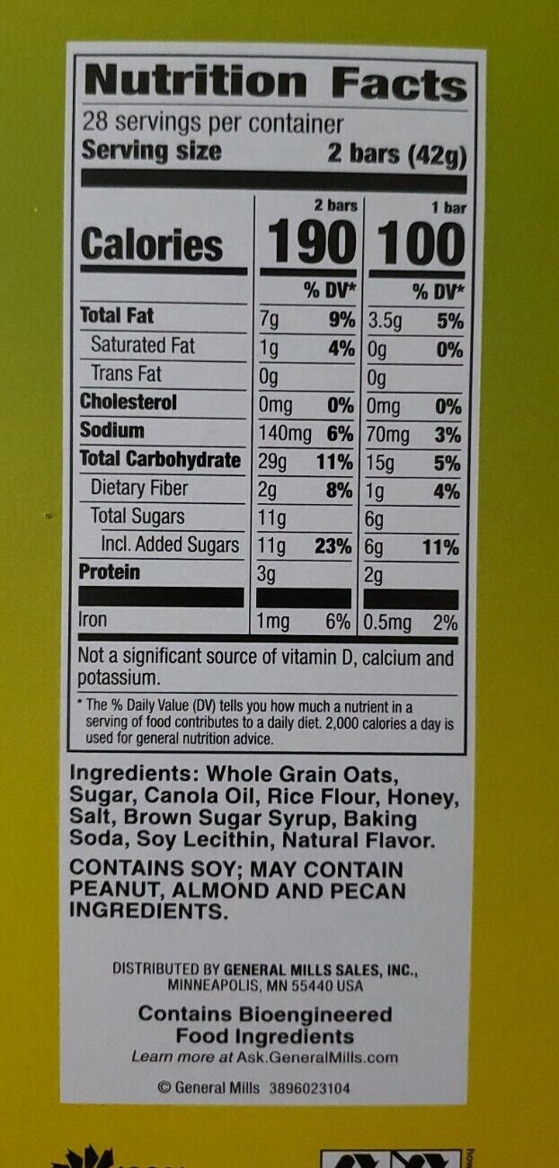 Nature Valley Crunchy Granola Bars Oats & Honey 1.49 Oz. 28 Pack - Fresh Stock Dated February 2026