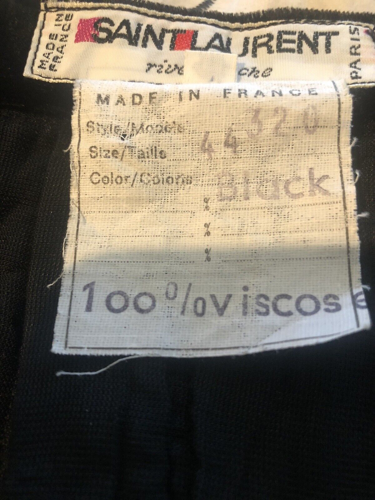 Yves Saint Laurent Rive Gauche black crushed velvet pleated kilt midi skirt 44 - Fresh Stock Dated March 2026