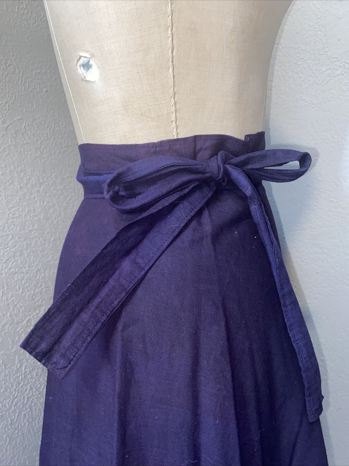 Vintage Wrap Skirt Dk Purple With Palm Trees Asian Theme Fits 26-32” Waist - Fresh Stock Dated March 2026