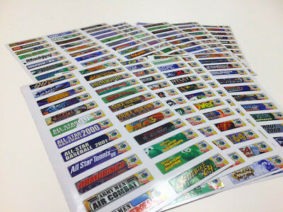 Nintendo 64 N64 End Labels All 296 Custom Game Stickers + homebrew, Variants - Fresh Stock Dated December 2025