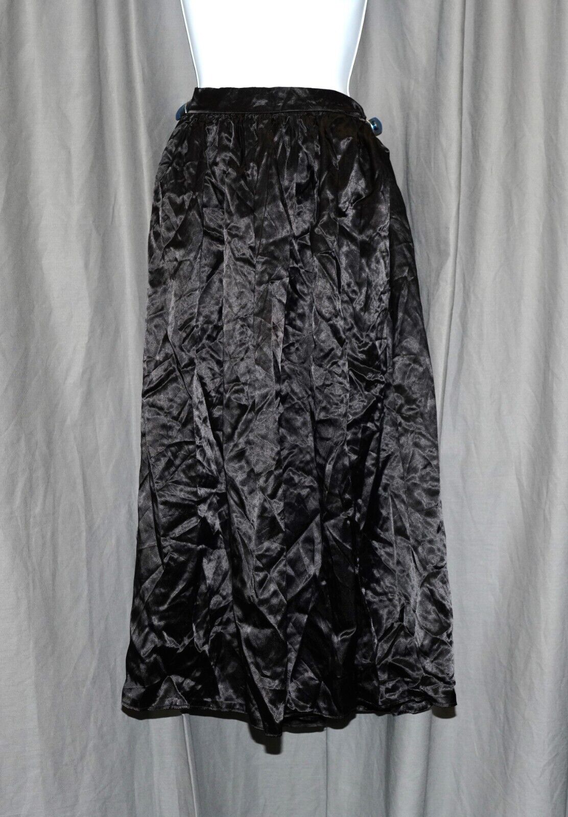 Vintage long satin skirt glossy slippery silky satiny slick geek W 28 - Fresh Stock Dated March 2026