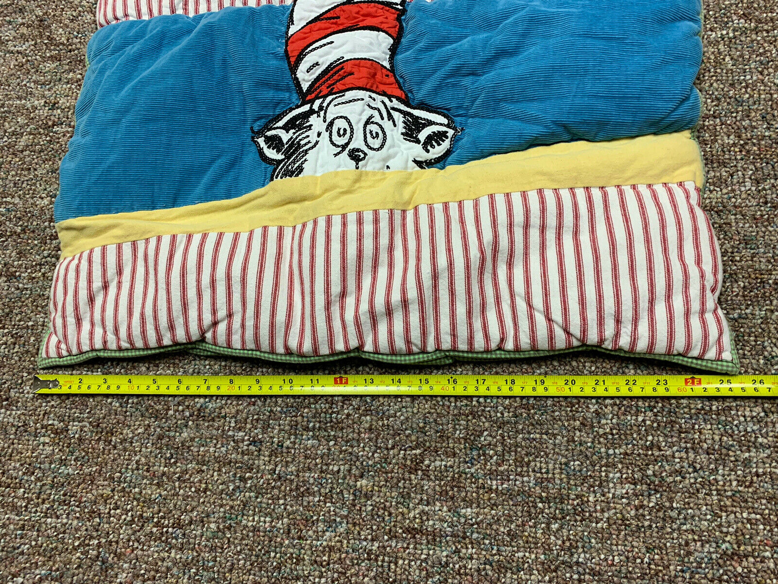 Pottery Barn Kids Dr. Seuss Cat In The Hat Quilted Standard Pillow Sham Cover - Fresh Stock Dated January 2026