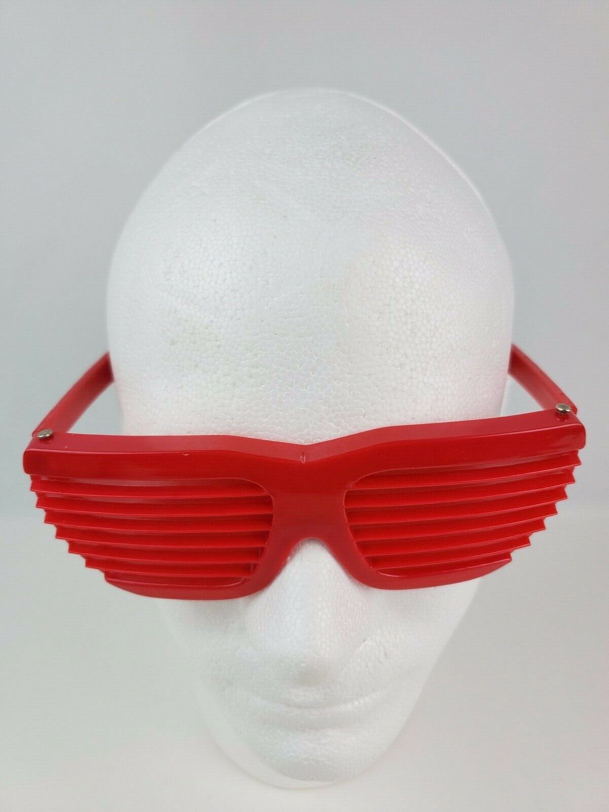 Authentic 1980's vintage Shutter Shades Strawberry Red sunglasses slats NOS - Fresh Stock Dated February 2026