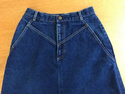 Vintage 80s Karman Western Style Women’s Denim Jean Skirt Sz 11 / 12 Made In USA - Fresh Stock Dated February 2026