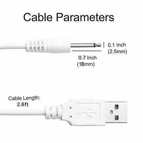 DC Charging Cable for Massager | USB Charger Cord - 2.5 mm Fast (2... - Fresh Stock Dated February 2026