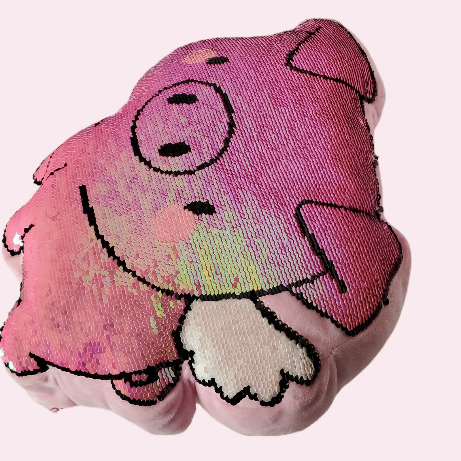 Justice Girls When Pigs Fly Flip Sequin Pillow Girls Bedroom Pink Soft Sparkly - Fresh Stock Dated December 2025
