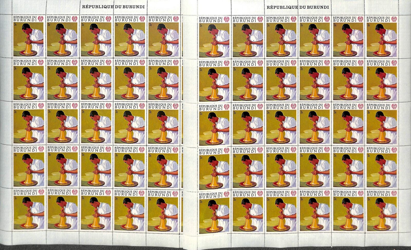 [OP998] Burundi 1969 lot of 6x 4 sheets very fine MNH - Fresh Stock Dated December 2025