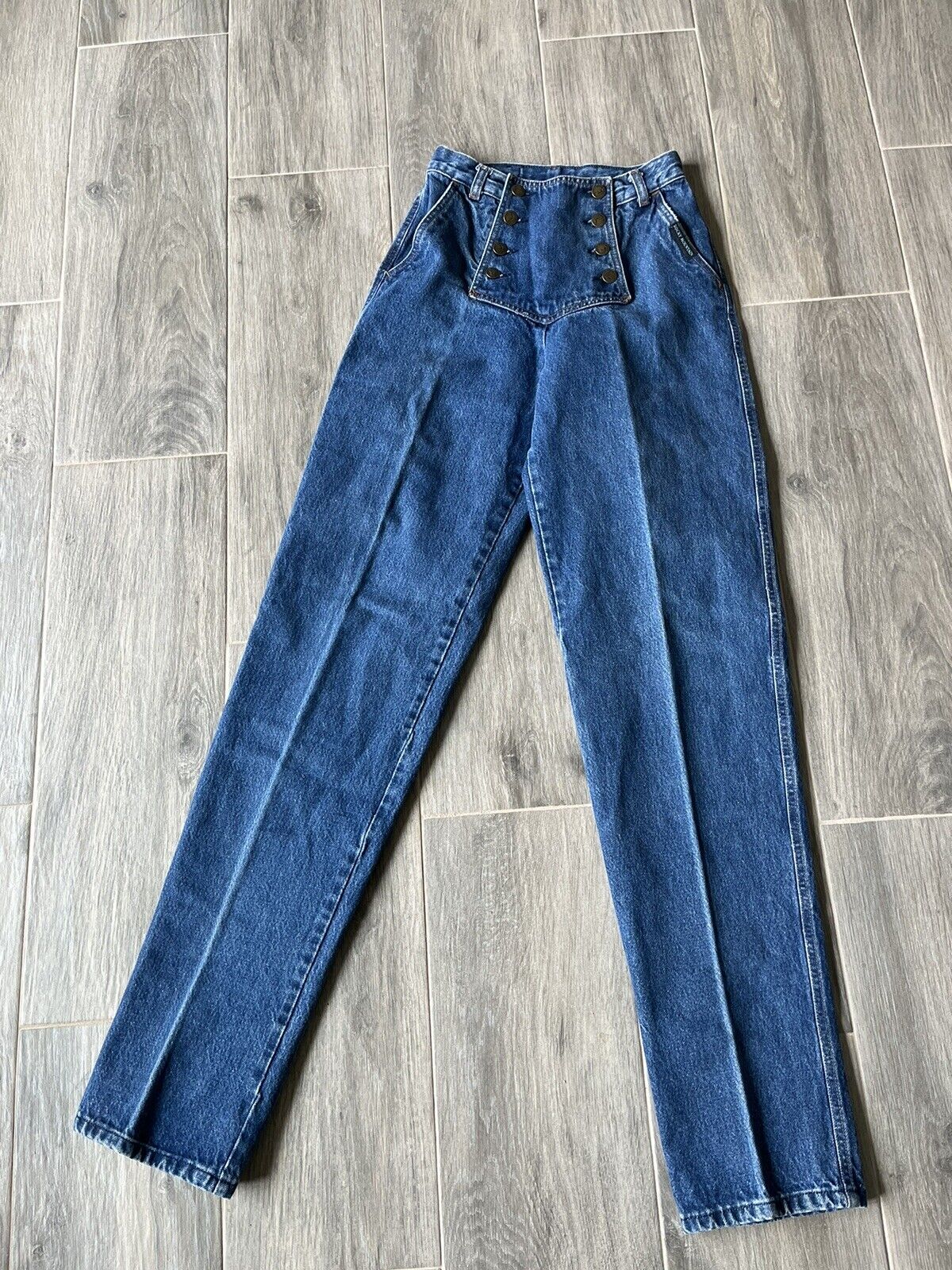Vintage ROCKY MOUNTAIN Western High Waisted Jeans Sz 28/7 DOUBLE ROW BUTTON FLY - Fresh Stock Dated March 2026