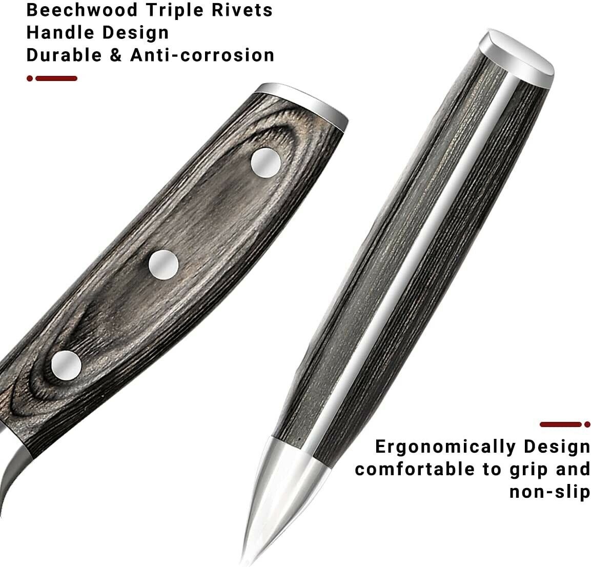 Knife Set,21 PCS Kitchen Knife Set with Block Wooden,Japanese Stainless Steel - Fresh Stock Dated February 2026