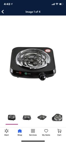 Mainstays Lightweight Adjustable Single Burner Kitchen Stove Top - Fresh Stock Dated December 2025