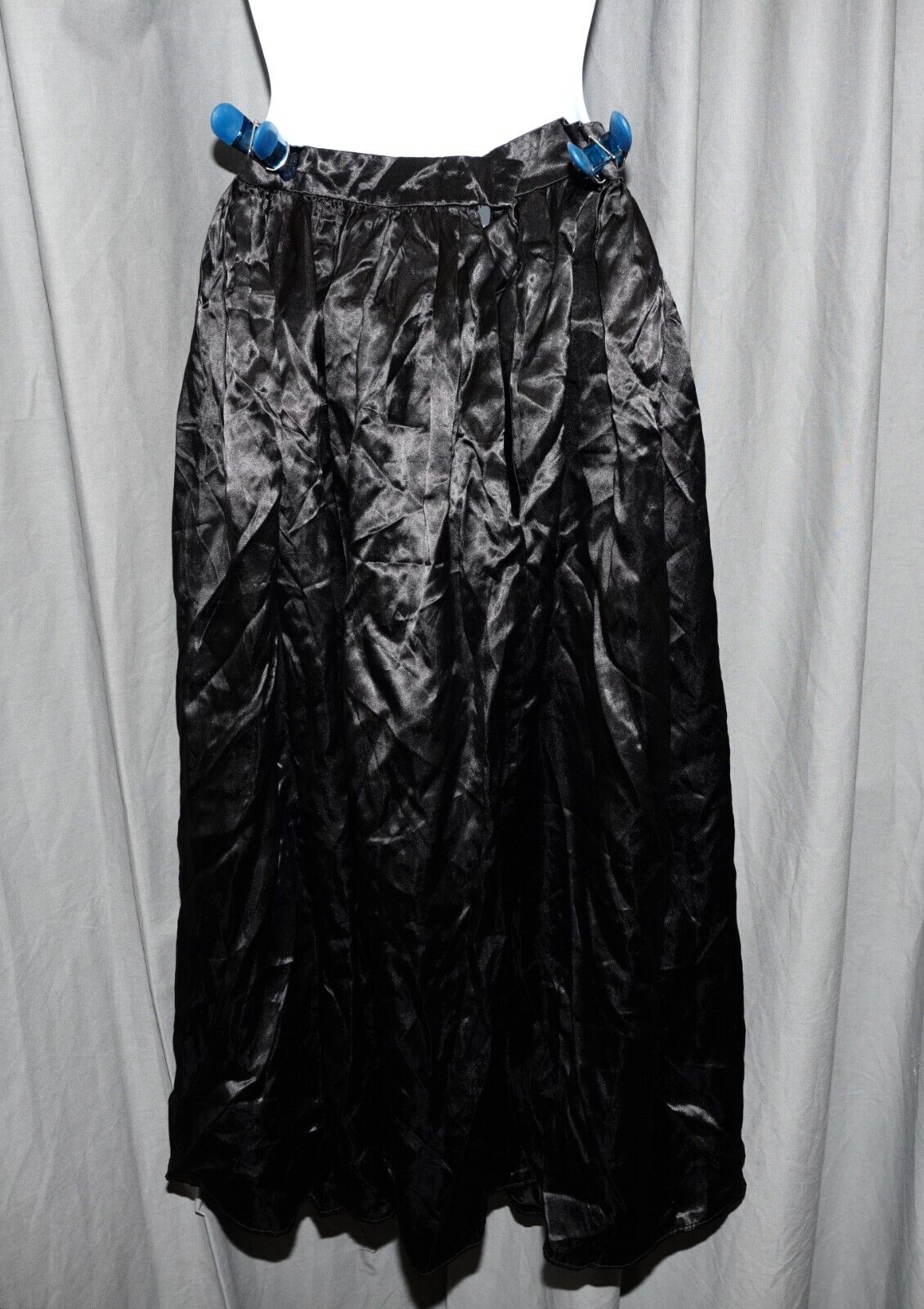 Vintage long satin skirt glossy slippery silky satiny slick geek W 28 - Fresh Stock Dated March 2026