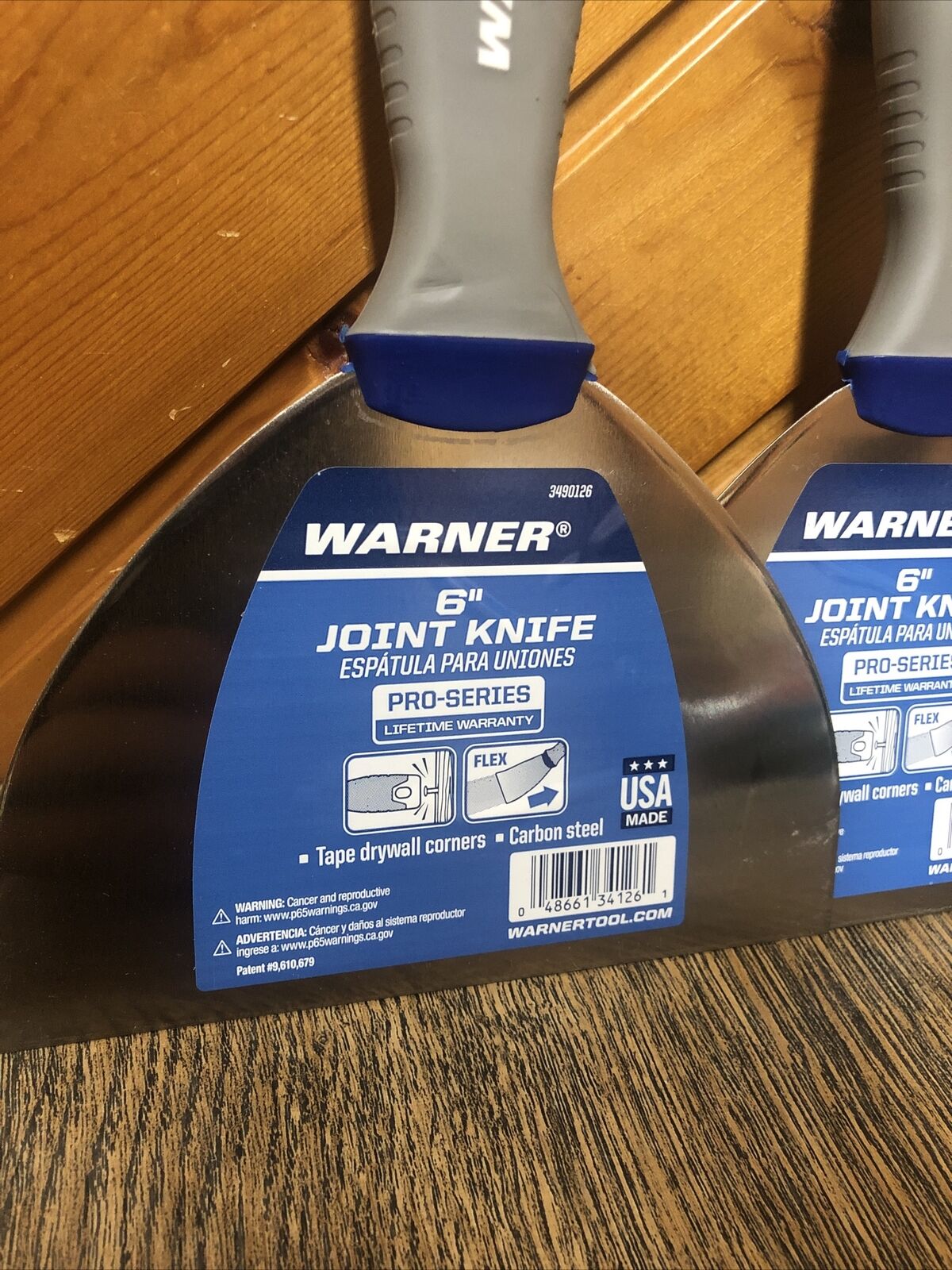 Lot Of 3 Warner Pro Grip 6-in Steel Putty Knife 3490126 Brand New - Fresh Stock Dated February 2026