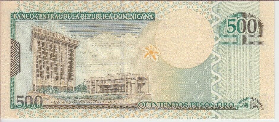 Dominican Republic Banknote P. 179c 500 Pesos Oro 2010 Prefix HL, UNC - Fresh Stock Dated December 2025