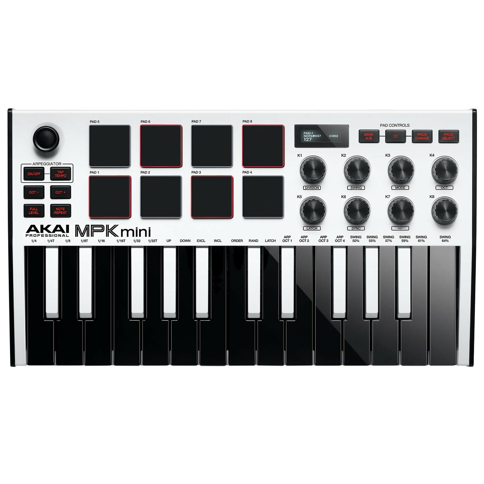 Akai MPK Mini MK3 25-Key USB Keyboard & Pad Controller White, Software & Earbuds - Fresh Stock Dated February 2026