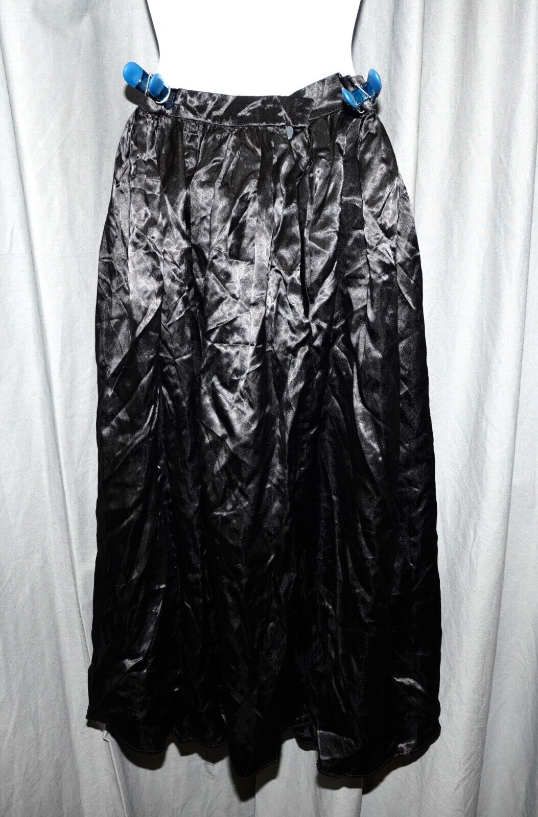 Vintage long satin skirt glossy slippery silky satiny slick geek W 28 - Fresh Stock Dated March 2026