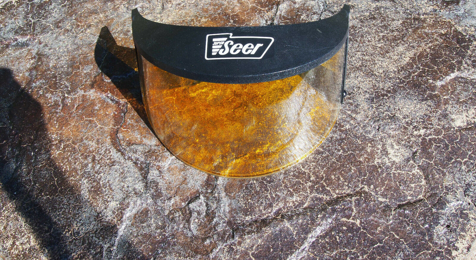 Vintage Super Seer Amber Lens Vari Shield w Hood Assembly & Slide Adapter NOS - Fresh Stock Dated December 2025