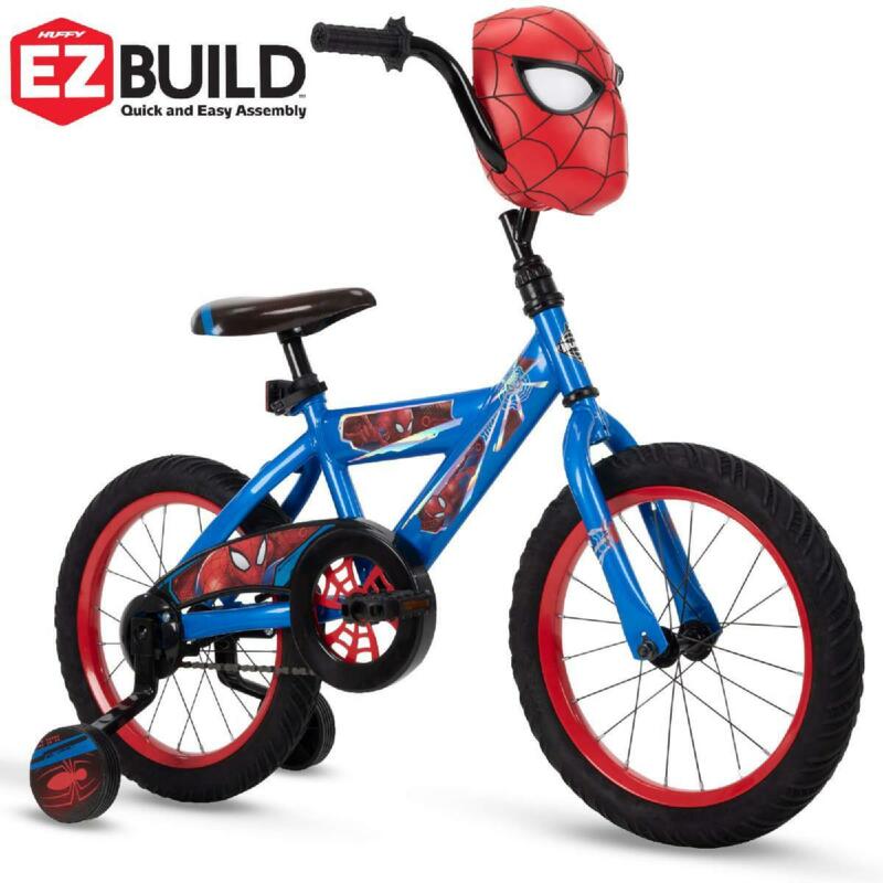 Marvel Spider-Man 16-in Boys' Bike for Kids Huffy Bicycle Easy Assemble 4+ Blue - Fresh Stock Dated February 2026
