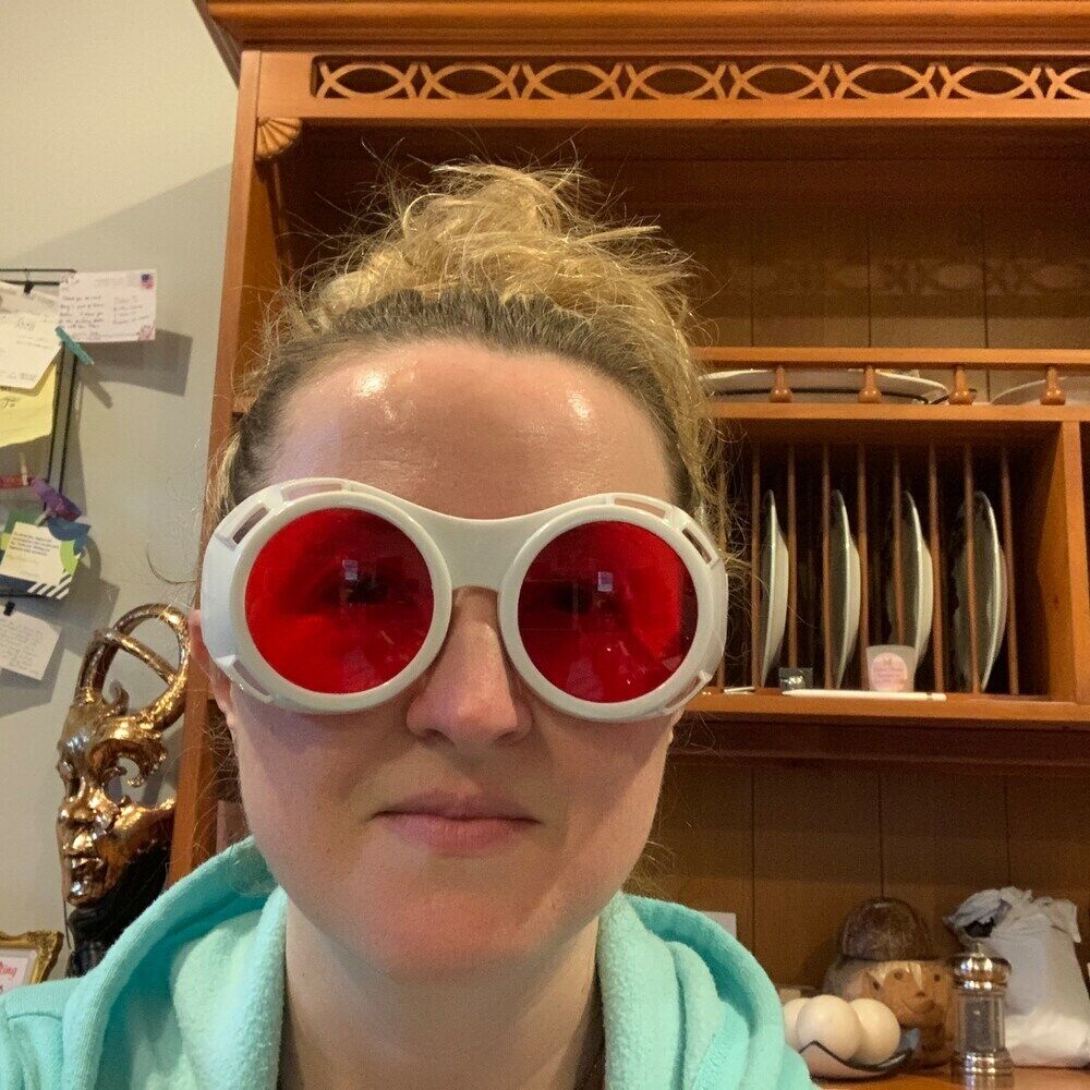 Television Room Glasses Willy Wonka Charlie Movie White Goggles Sunglasses TV - Fresh Stock Dated February 2026