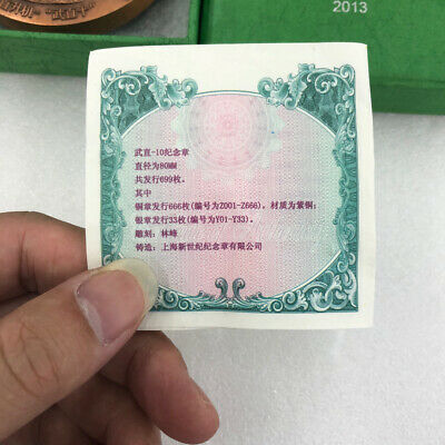 China 2013 Helicopter Gunship Commemorative Copper Medal 80mm COA Box - Fresh Stock Dated February 2026