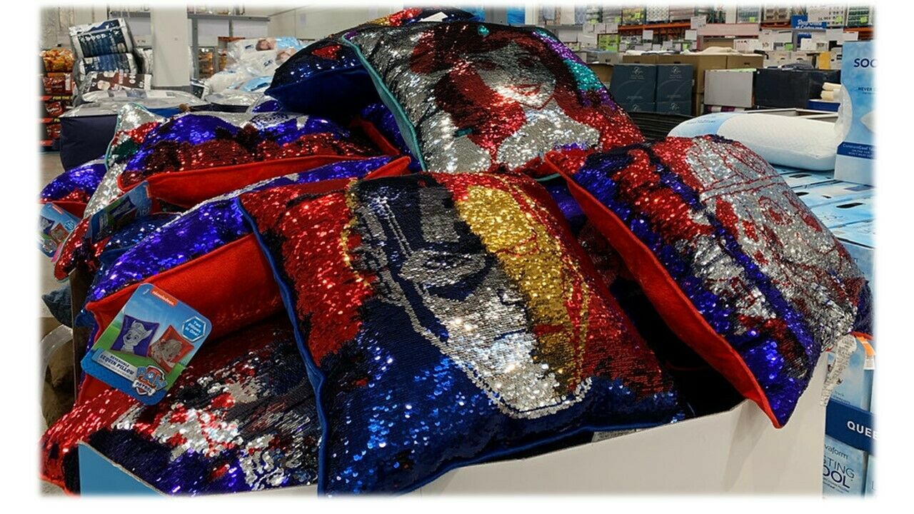 Paw Patrol Chase/Marshall Reversible Sequin Throw Pillow 20'' X 20'' - SET OF 3 - Fresh Stock Dated December 2025