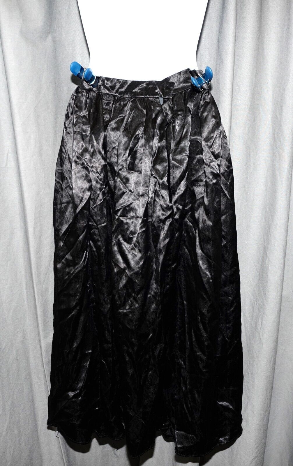 Vintage long satin skirt glossy slippery silky satiny slick geek W 28 - Fresh Stock Dated March 2026