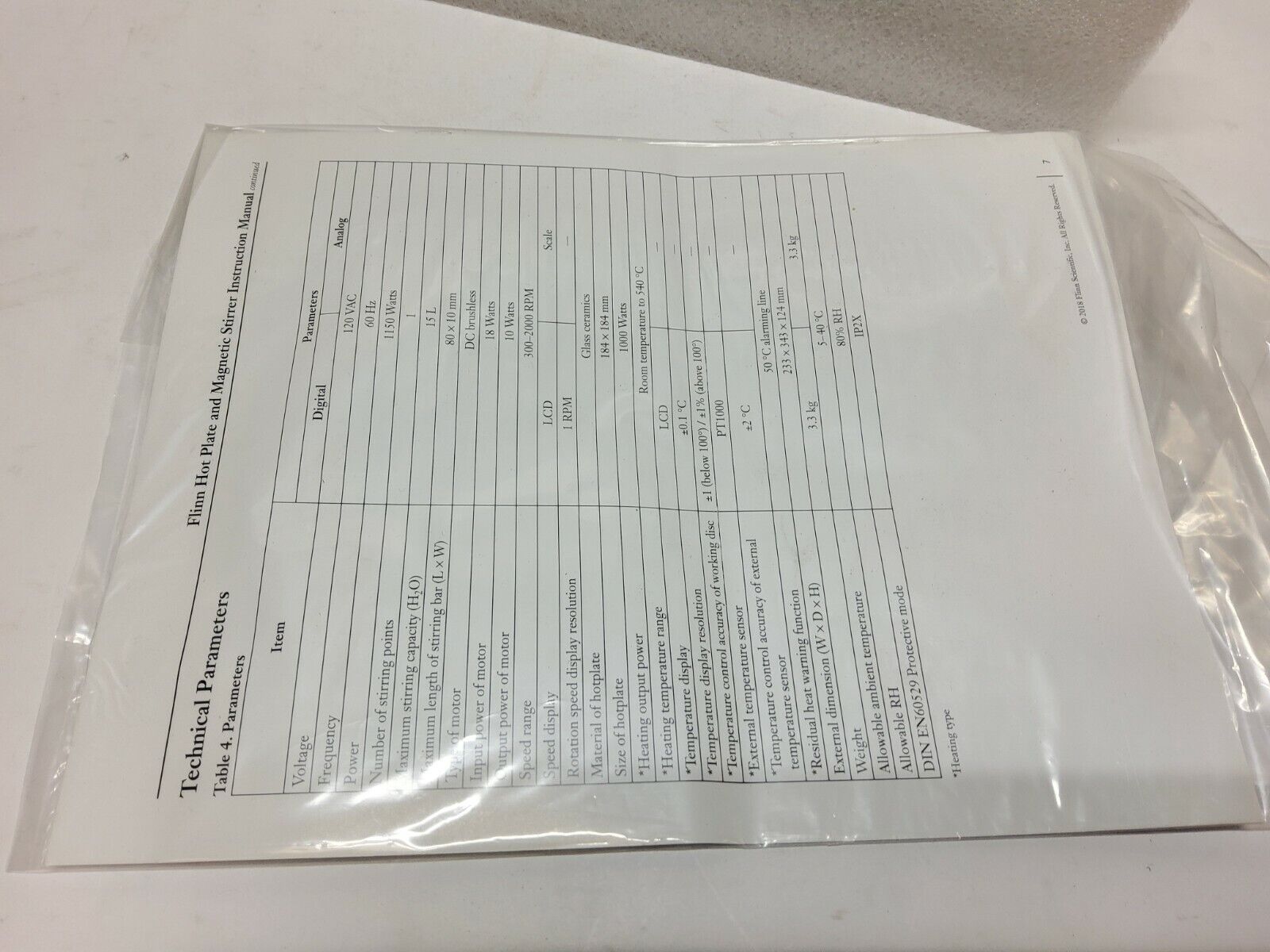 New Flinn Scientific Hot Plate and Magnetic Stirrer AP9802 - Fresh Stock Dated February 2026