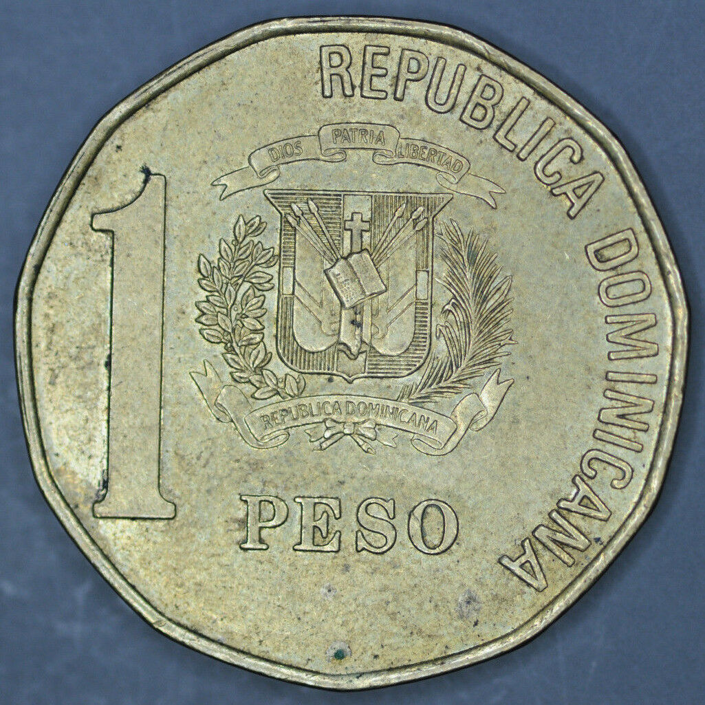 2002 1 Peso - Republica Dominicana - Circulated - Fresh Stock Dated December 2025