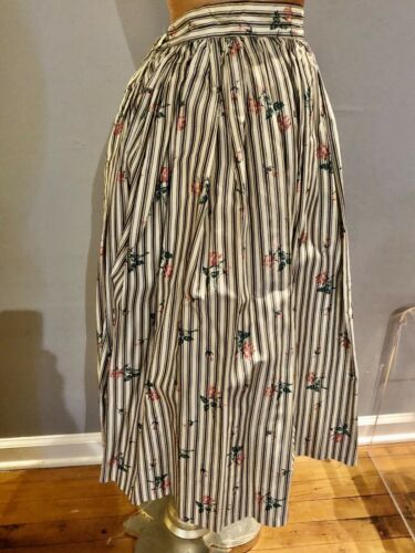 1950s vintage taffeta circle skirt w cummerbund Roses & Stripe  Rockabilly - Fresh Stock Dated February 2026