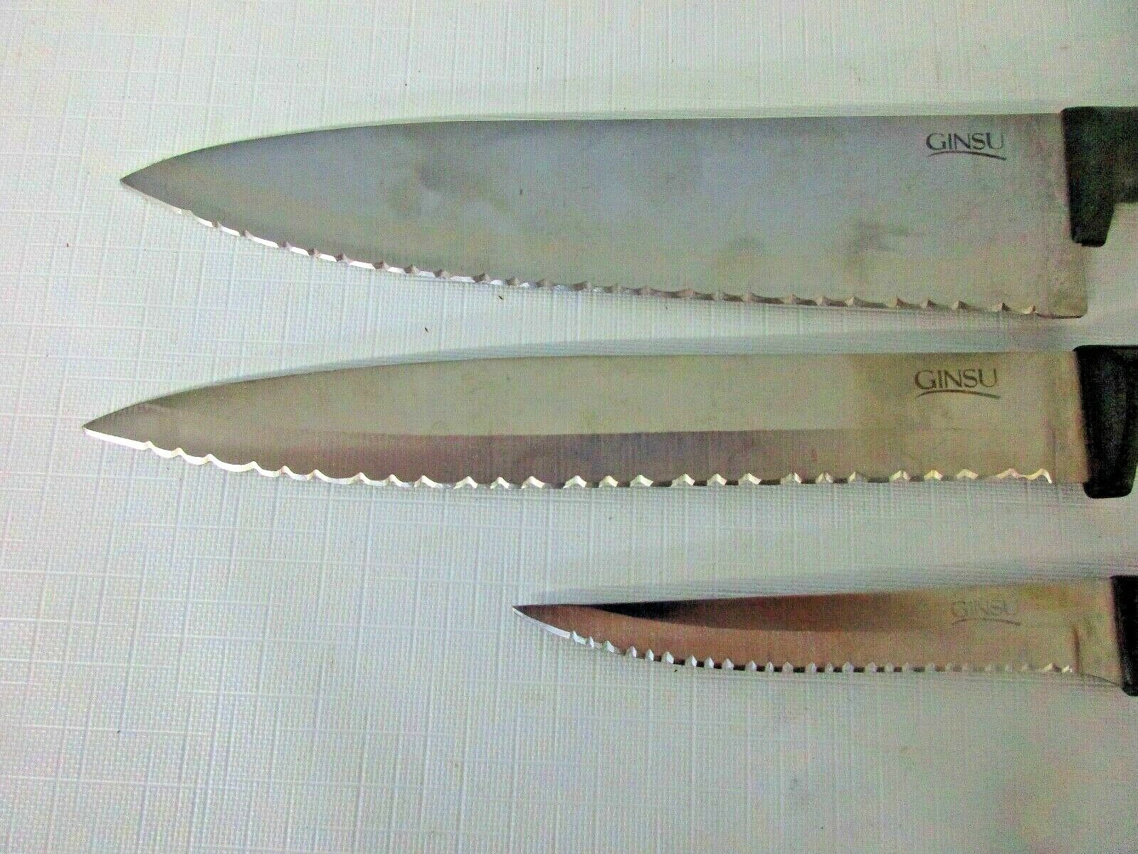 3 Ginsu kitchen knives - Fresh Stock Dated December 2025