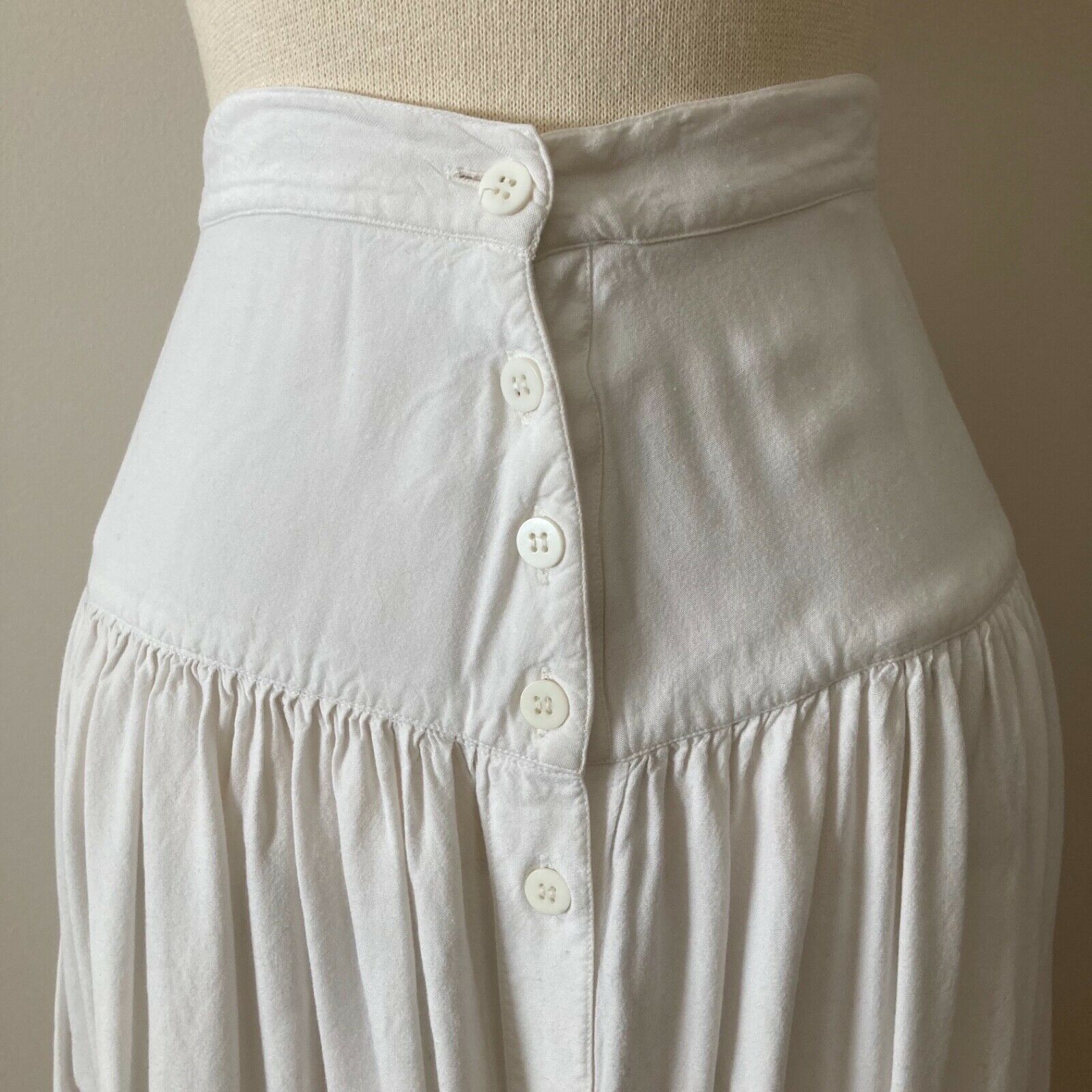 vtg Vintage French Connection white button up skirt high waisted vintage 80s 90s - Fresh Stock Dated March 2026