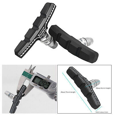 1 Pair Heavy Duty 70mm V-Brake Pads Bicycle Brake Shoes Rubber Shoes Bicycle - Fresh Stock Dated February 2026