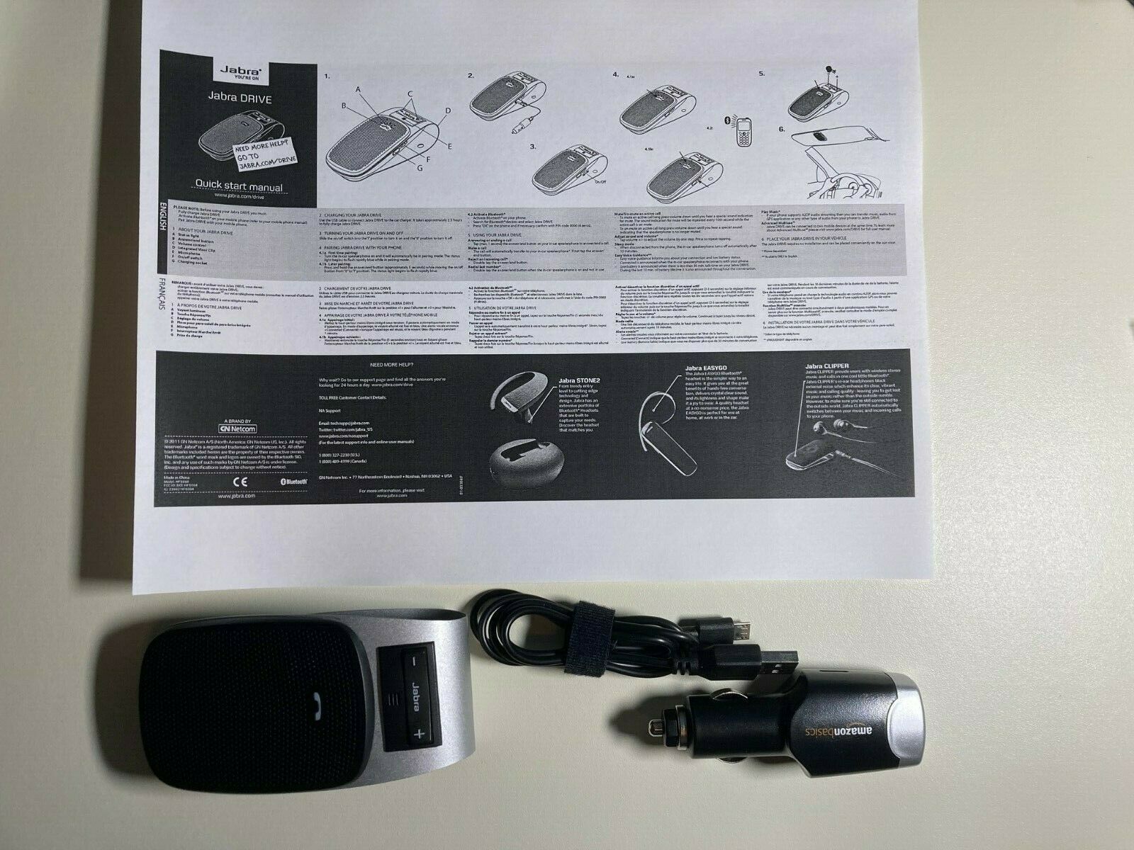 Jabra Drive Phone Speaker plus Car Power Adapter - Fresh Stock Dated February 2026