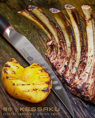 Kessaku 6.5-Inch Boning Knife - Spectre Series AUS-8 High Carbon Stainless Steel - Fresh Stock Dated December 2025