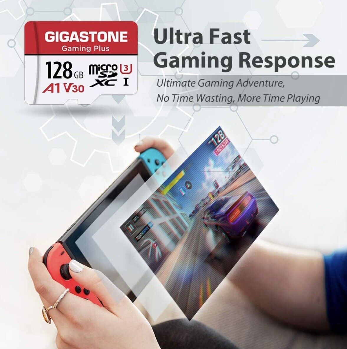 Gigastone 128GB Micro SD Card Prime Series 90 MB/S Extreme 600X Speed - Fresh Stock Dated February 2026