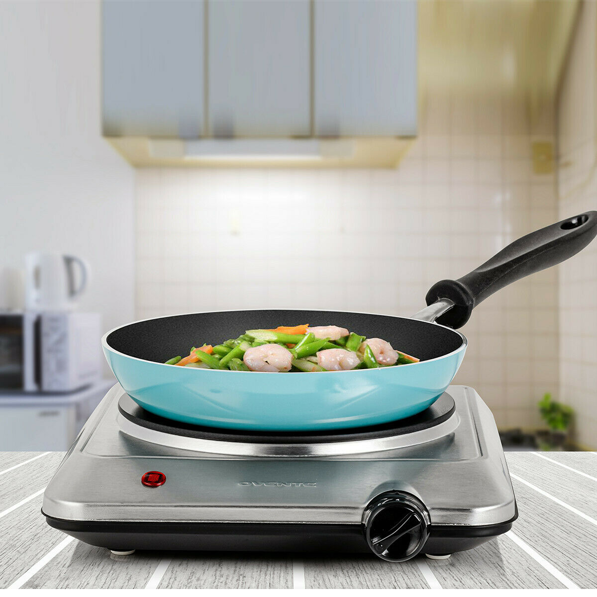 Ovente Electric Glass Infrared Countertop Single Cooking Burner 7.5 Inch BGI201S - Fresh Stock Dated February 2026