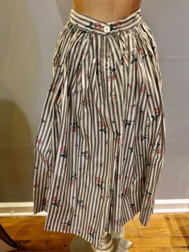 1950s vintage taffeta circle skirt w cummerbund Roses & Stripe  Rockabilly - Fresh Stock Dated February 2026