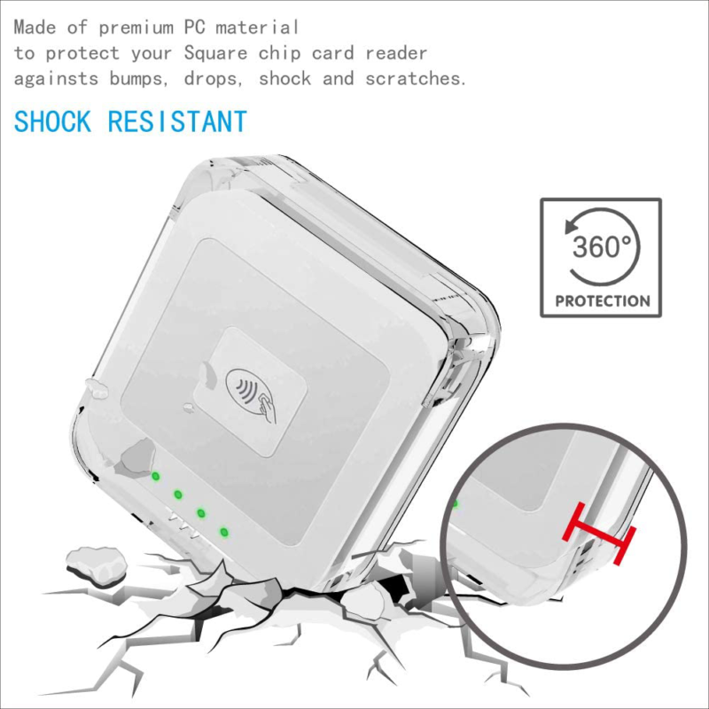 Surdarx Anti-Lost Transparent Cover Case for Square A-SKU-0485 Contactless Chip - Fresh Stock Dated February 2026