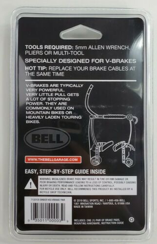 Bell Sports Binder 450 Replacement V-Brake Pads, Black BRAND NEW Factory Sealed - Fresh Stock Dated February 2026