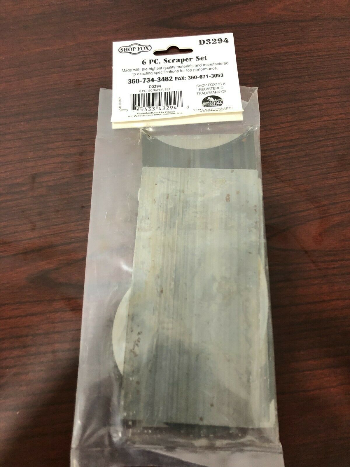 Shop Fox 6-Piece Cabinet Scraper Set D3294  READ DISCRIPTION!!! - Fresh Stock Dated February 2026