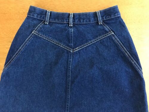 Vintage 80s Karman Western Style Women’s Denim Jean Skirt Sz 11 / 12 Made In USA - Fresh Stock Dated February 2026