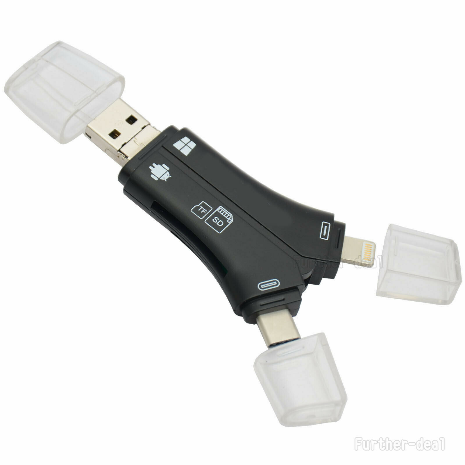 USB Flash Drive TF SD Card Reader for IOS iPhone Macbook iPad OTG Type-C Android - Fresh Stock Dated February 2026