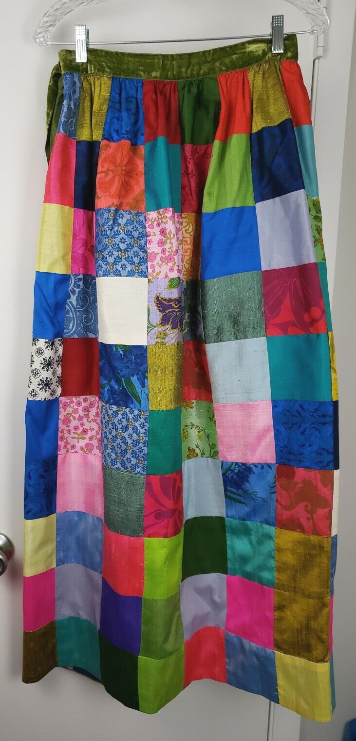Vintage Silk Patchwork Maxi/Long Skirt Womens - Fresh Stock Dated March 2026