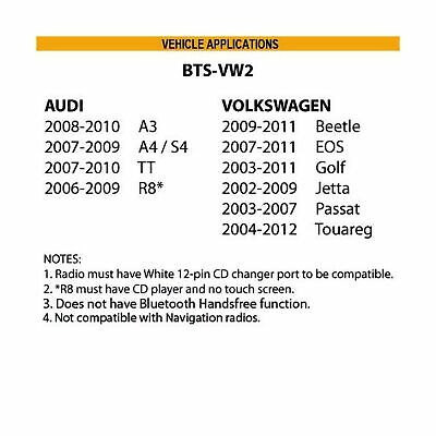 Crux BTS-VW2 Bluetooth Music Streaming - Fresh Stock Dated December 2025